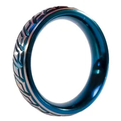 Generique Cockring en métal Blue Wave